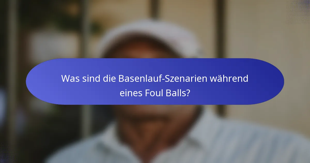 Was sind die Basenlauf-Szenarien während eines Foul Balls?